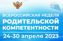 С 24 по 30 апреля 2023 пройдет Всероссийская неделя родительской компетентности 